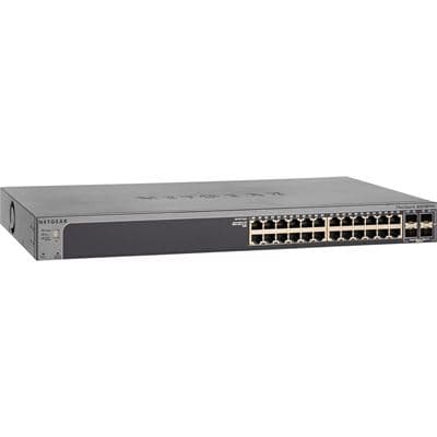 NETGEAR 24-port Gigabit PoE Smart Switch 4x10GigE ports (2x RJ45 & 2x SFP+) GS728TXP-100AJS