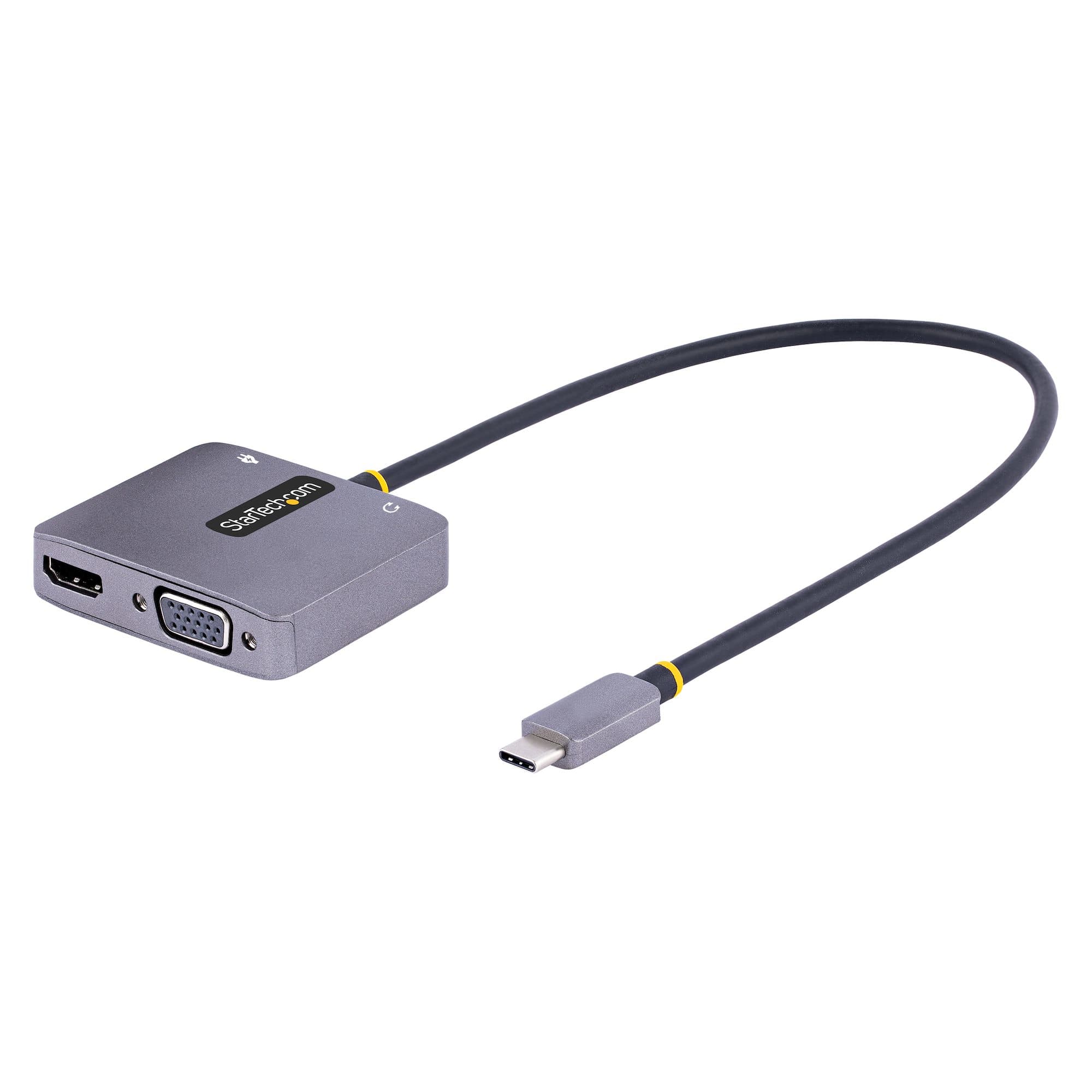 STARTECH STARTECH.COM USB C VIDEO ADAPTER, USB C TO HDMI (4K60HZ, HDR)/VGA, AUDIO/PD 3 YR 122-USBC-HDMI-4K-VGA