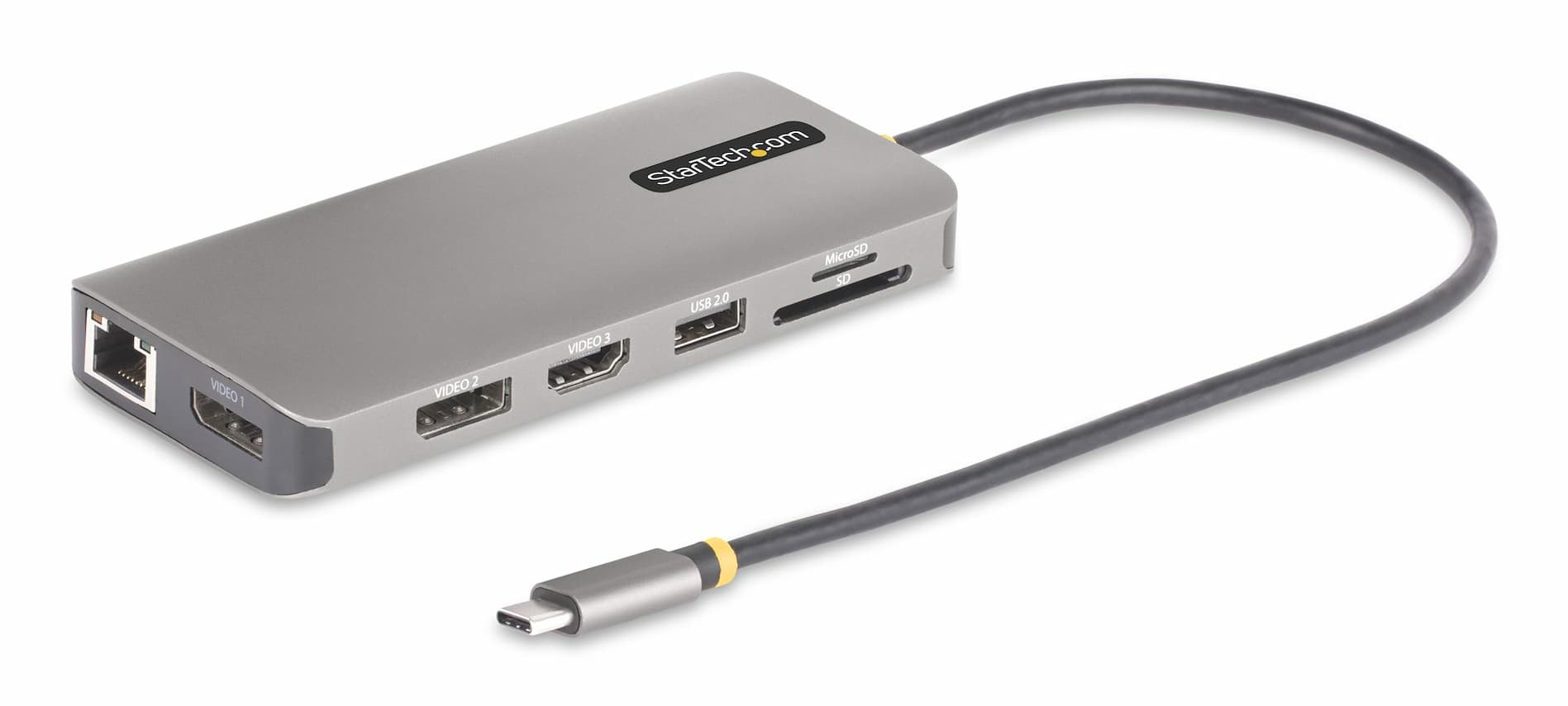 STARTECH STARTECH.COM USB-C TRIPLE-MONITOR MULTIPORT ADAPTER, HDMI/DP/CARD READER, 3 YR 154B-USBC-MULTIPORT