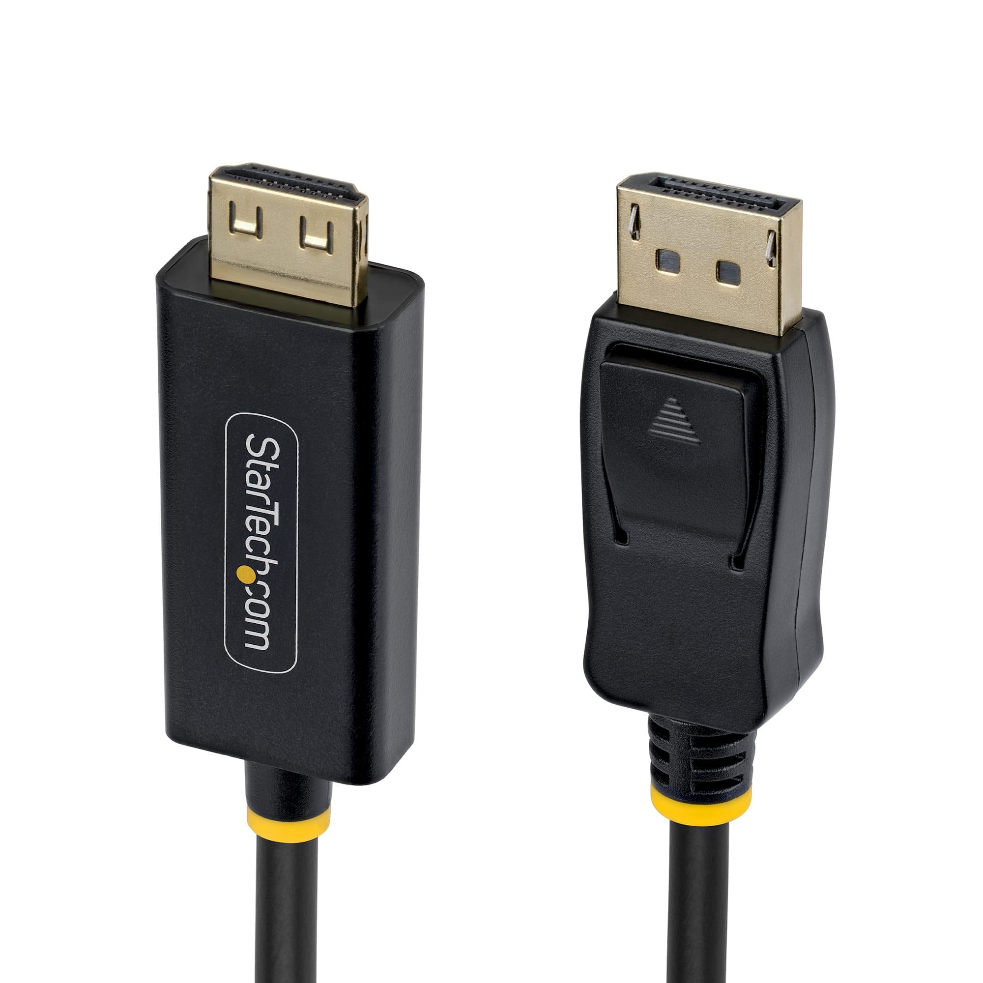 STARTECH STARTECH.COM 1M DISPLAYPORT TO HDMI ADAPTER CABLE, GRIPPING, 4K60, HDR, 3 YR 1M-DP-HDMI-4K60-GR
