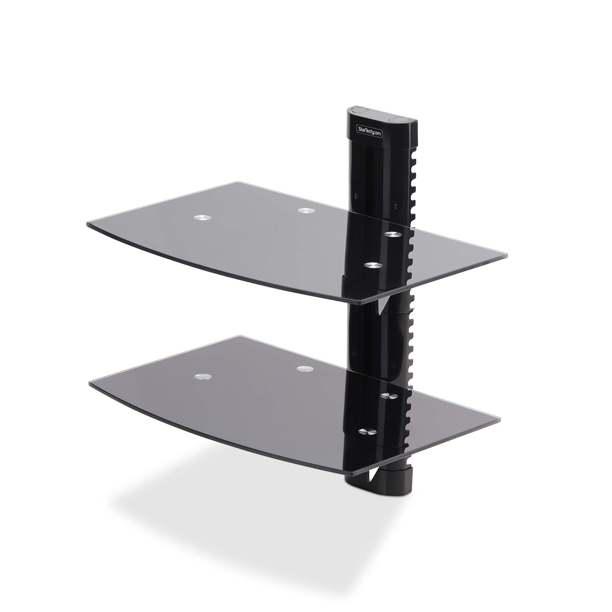 STARTECH STARTECH.COM DUAL FLOATING WALL-MOUNTED AV SHELVES, ADJUSTABLE HEIGHT, 2 YR 2B-WALL-MOUNT-SHELF