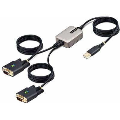 STARTECH STARTECH.COM 13FT (4M) 2-PORT USB TO SERIAL ADAPTER CABLE, 2 YR 2P6FFC-USB-SERIAL