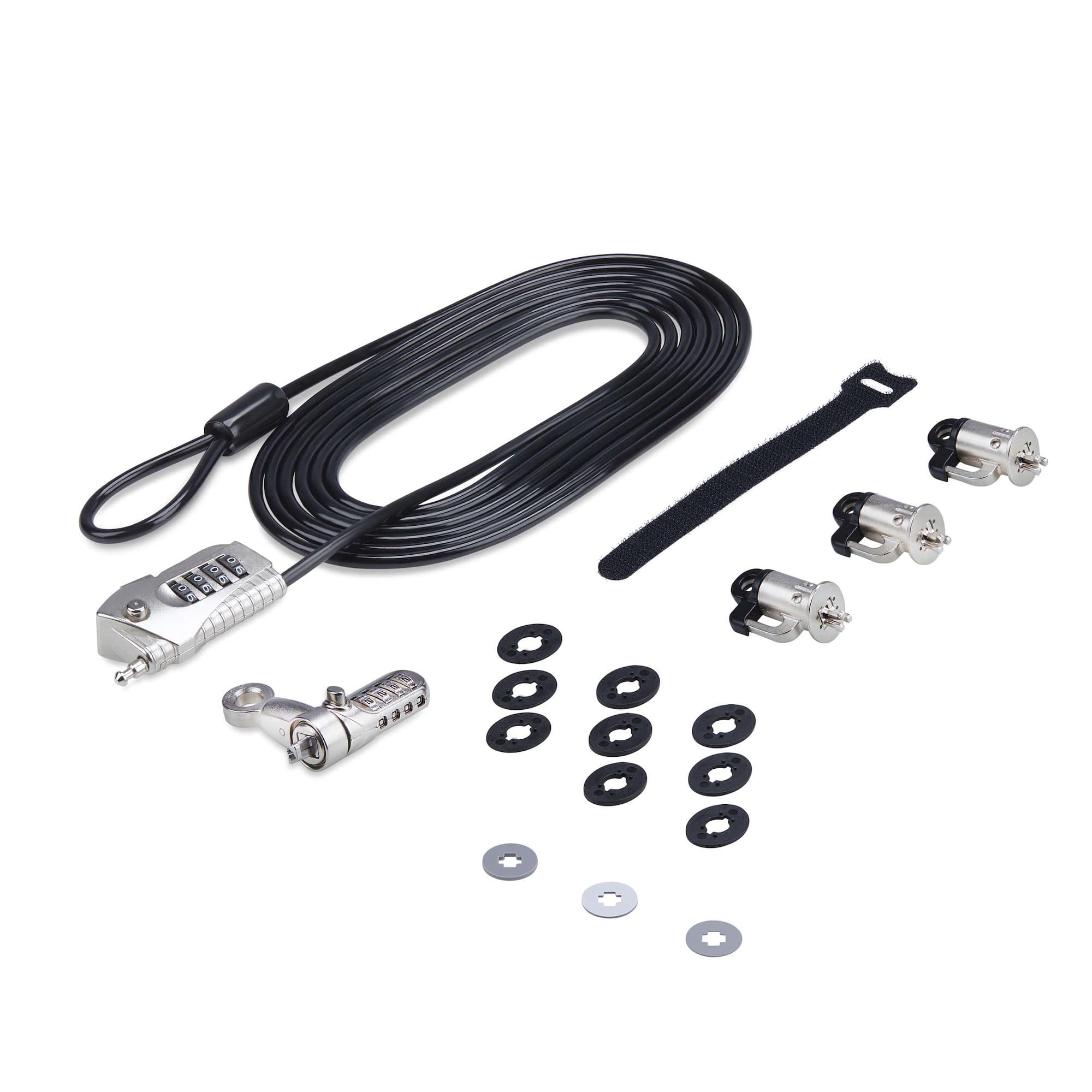 STARTECH STARTECH.COM LAPTOP/DESKTOP & PERIPHERAL LOCK KIT, 3M CABLE, 2 YR 3M4-DESK-LOCKING-KIT