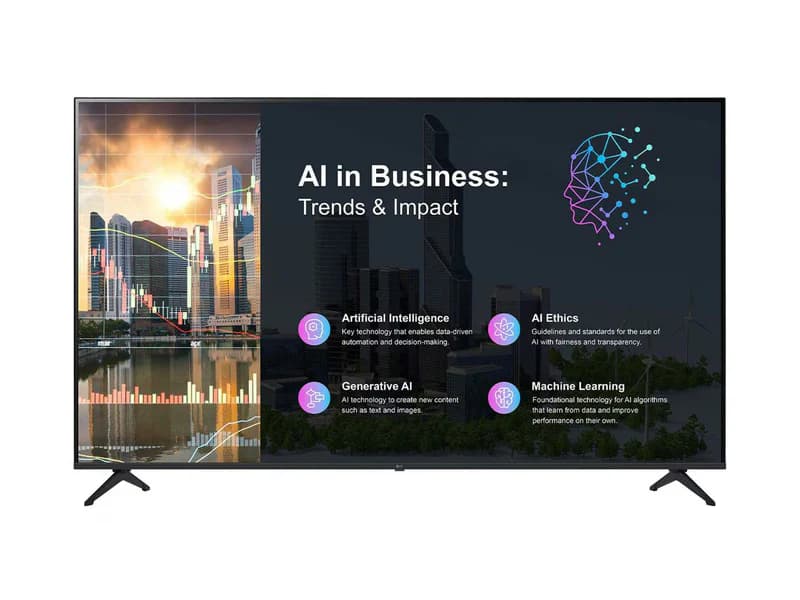 LG LG 43", UHD, 16:9, 270 NITS, 16/7, LANDSCAPE, HDMI X2, AV, RS232C, RJ45, USB, WI-FI, WEBOS 43PK640S0SB