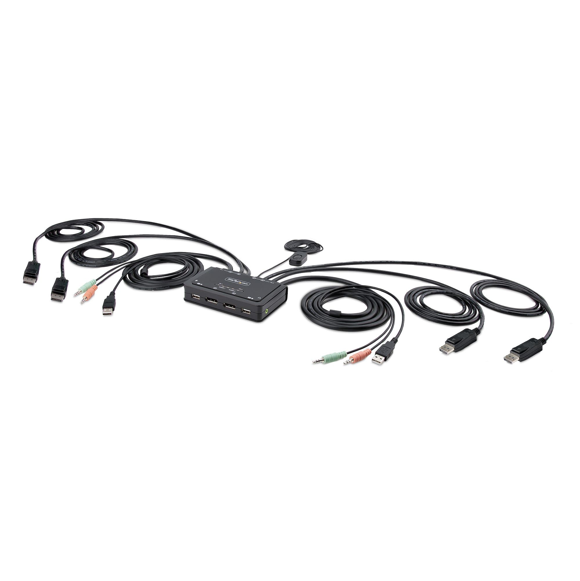 STARTECH STARTECH.COM 2-PORT DUAL-MONITOR DP KVM SWITCH,4K 60HZ,1.5M HOST CABLES 2 YR C2-DD46-UA2-CBL-KVM