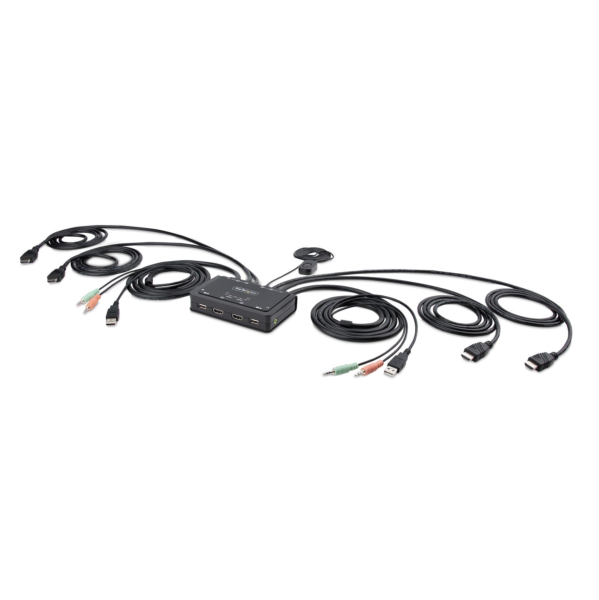 STARTECH STARTECH.COM 2-PORT DUAL-MONITOR HDMI KVM SWITCH,4K 60HZ,1.5M HOST CABLES 2 YR C2-DH46-UA2-CBL-KVM