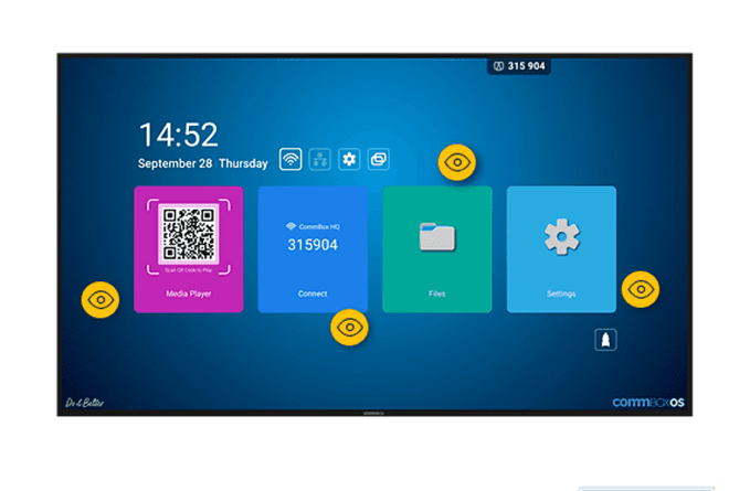 COMMBOX COMMBOX 65" INTELLIGENT GEN2 4K UHD DISPLAY,24/7 HDMI, ANDROID 14, WALL BRACKET,5YR CBDI0265