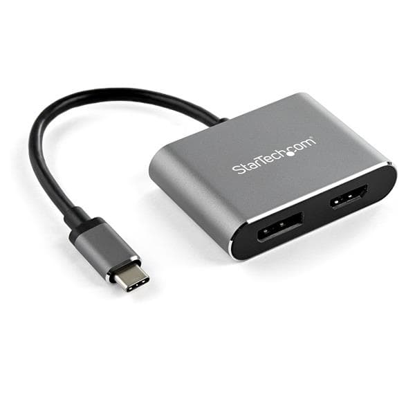 STARTECH STARTECH.COM USB C TO DISPLAYPORT OR HDMI 2.0 HDR MULTIPORT ADAPTER 4K 60HZ 3 YR CDP2DPHD