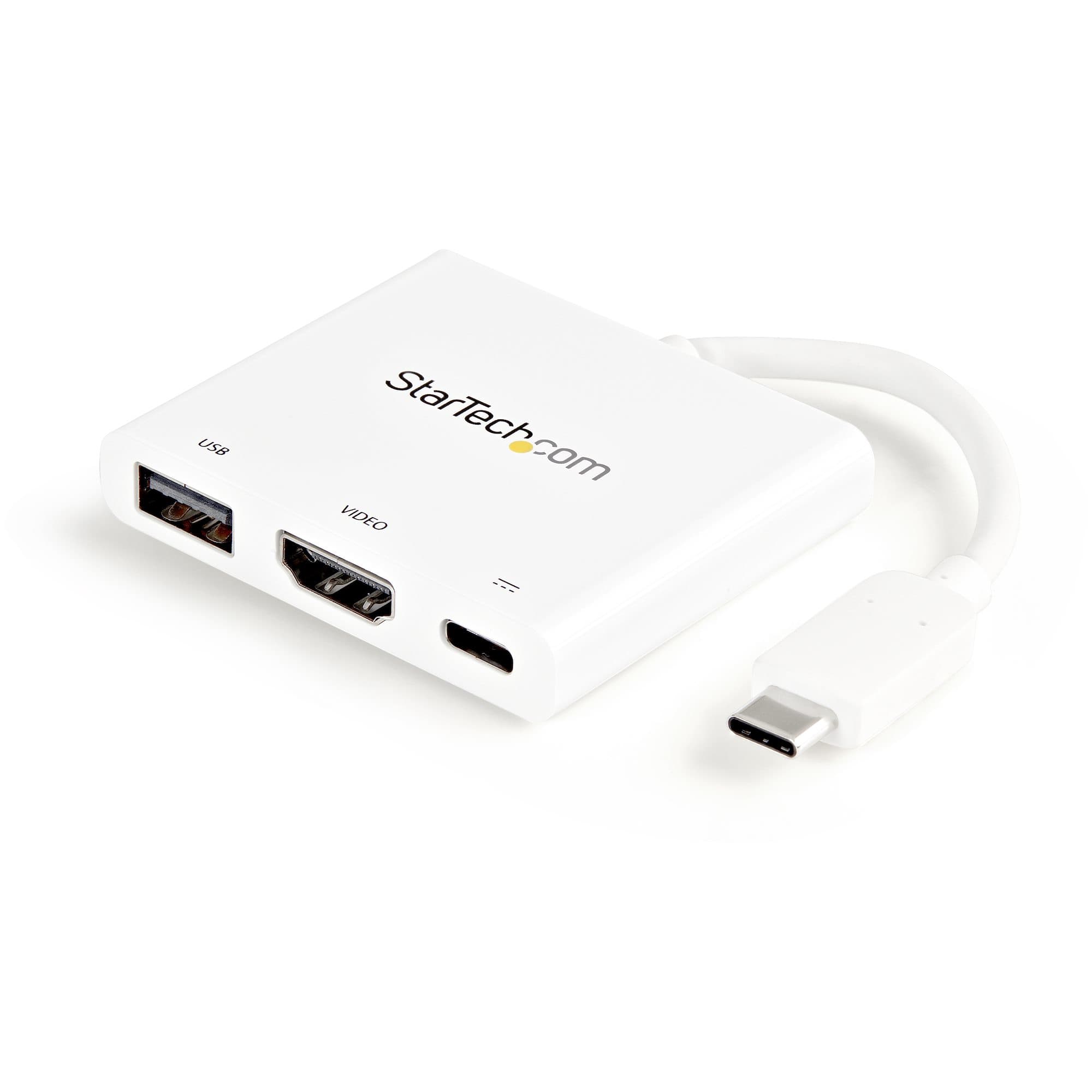 STARTECH STARTECH.COM USB C MULTIPORT ADAPTER - USB TYPE-C TO 4K HDMI - PD/1XUSB 3.0 3 YR CDP2HDUACPW