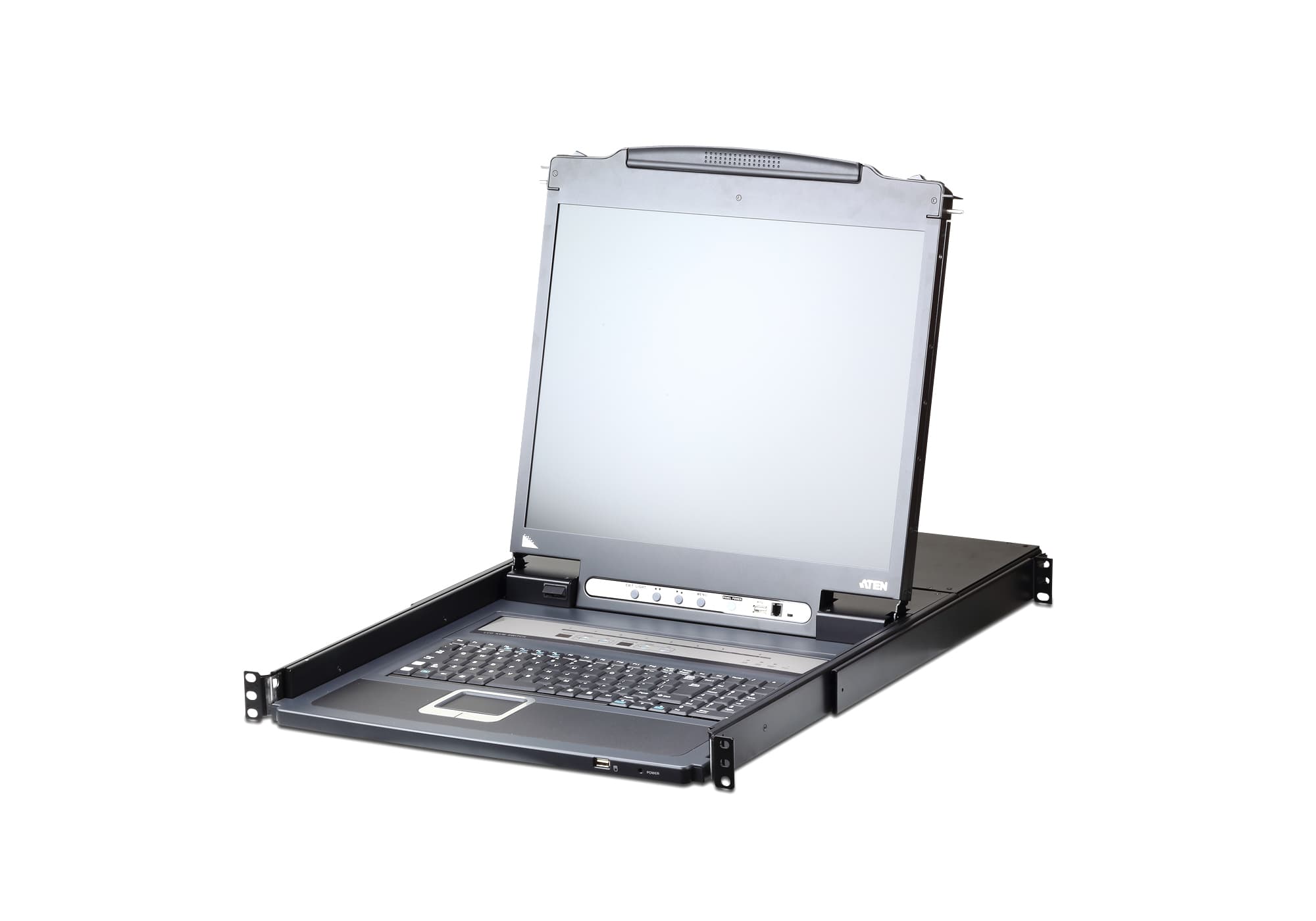 ATEN Aten 17" 1-LOCAL/REMOTE SHARED8-PORT PS/2-USB VGA SINGLE RAIL LCD KVM OVER IP SWITCH CL5708IM-ATA-AU