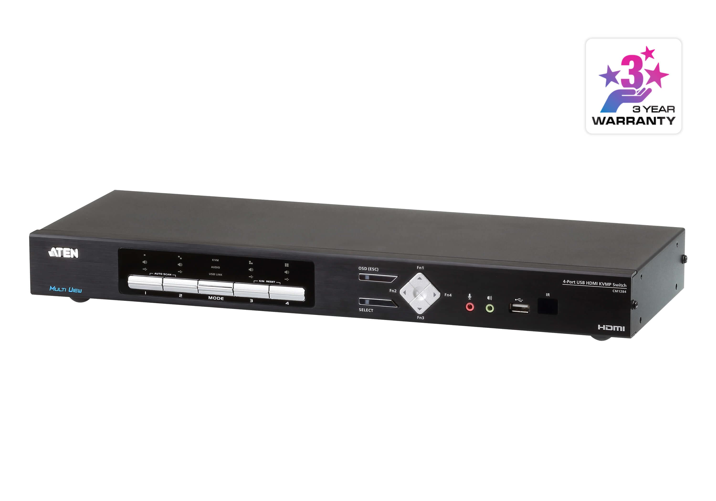 ATEN ATEN 4 PORT HDMI MULTI-VIEW KVMP SWITCH CM1284-AT-U