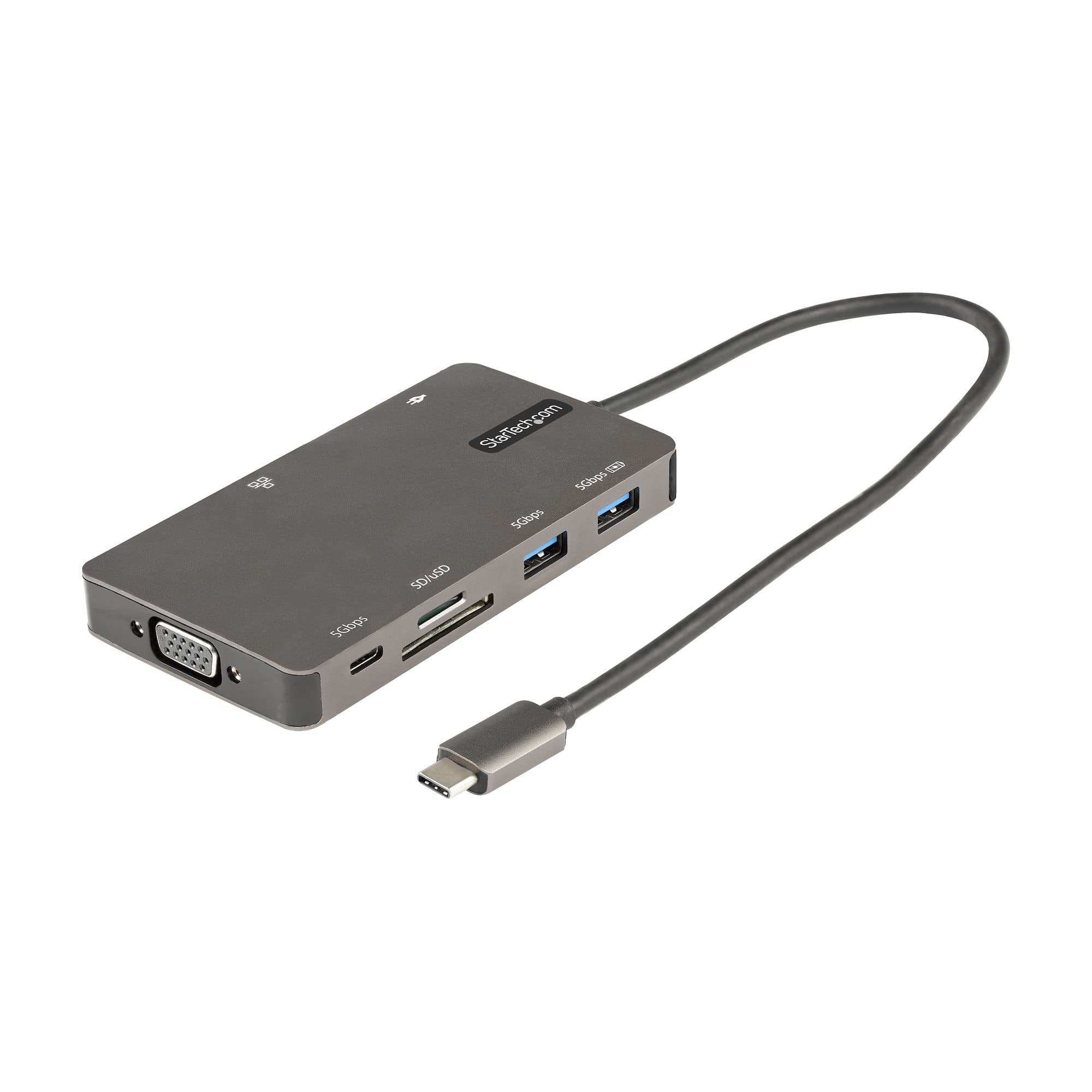 STARTECH STARTECH.COM USB C MULTIPORT ADAPTER, HDMI OR VGA, USB 3.0 HUB, 100W PD 3.0 3 YR DKT30CHVSDPD