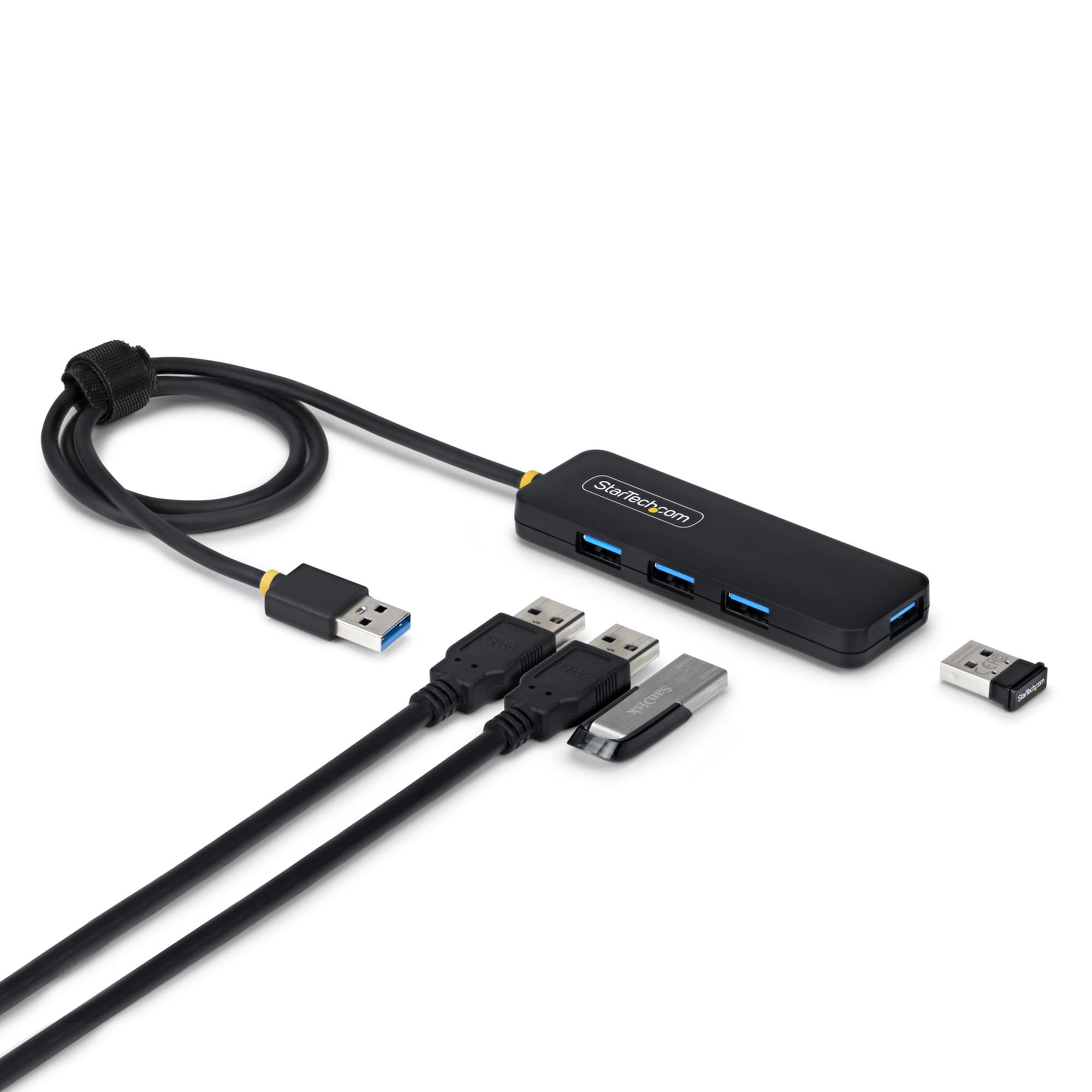 STARTECH STARTECH.COM 4-PORT USB-A HUB, 5GBPS, BUS POWERED, SMALL TRAVEL MINI HUB, 2 YR H5A4A-USB-HUB-2