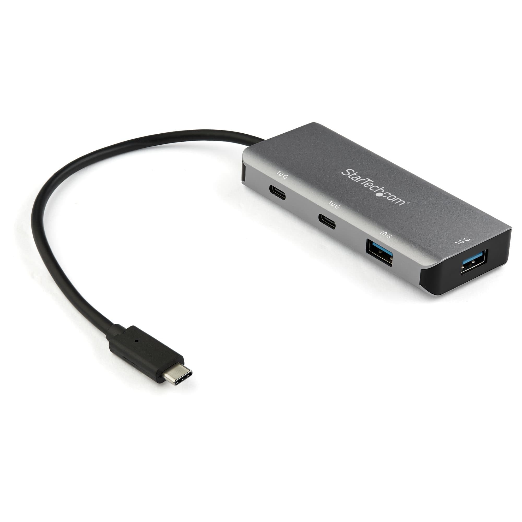 STARTECH STARTECH.COM 4 PORT USB C HUB 10GBPS - 2X USB/2X USB-C - USB 3.1 GEN 2 HUB 2 YR HB31C2A2CB