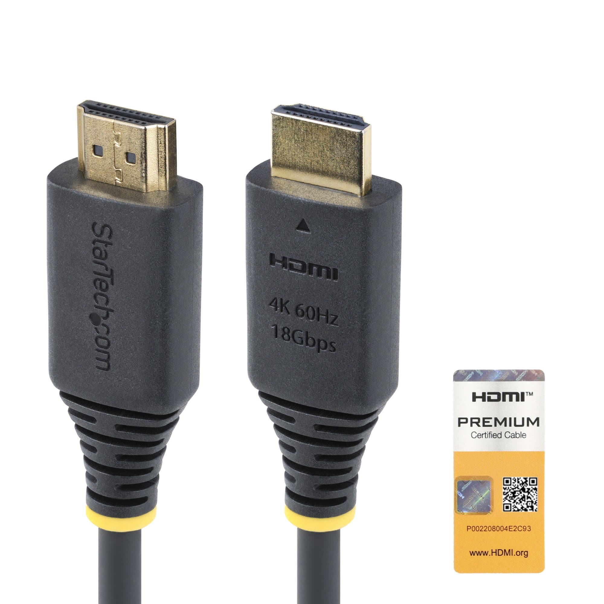 STARTECH STARTECH.COM 2M (6.6FT) PREMIUM CERTIFIED HIGH SPEED HDMI CABLE, 4K60HZ, LTW HDMI2-CABLE-4K60-2M