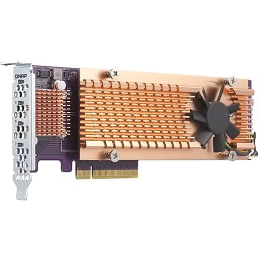 QNAP QNAP QUAD M.2 PCIE SSD EXPANSION CARD (GEN3 X4) SSDS; PCIE GEN3 X8 HOST INTERFACE QM2-4P-384