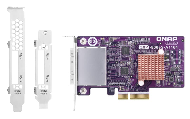 QNAP QNAP -port SFF-8088 SATA host bus adapter, 8 x SATA 6Gb/s, PCIe 3.0 x4, for TL SATA JBOD QXP-800ES-A1164