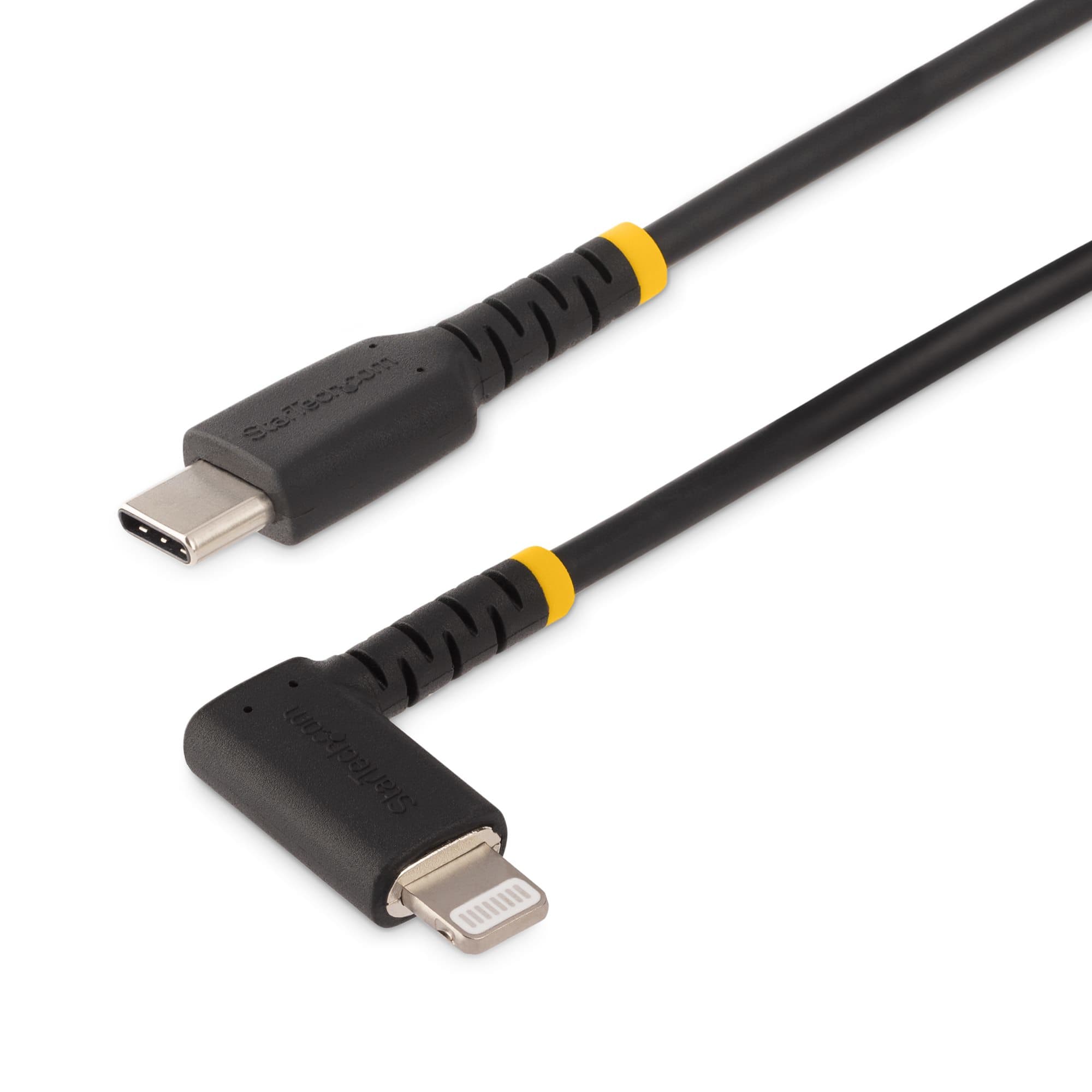 STARTECH STARTECH.COM 3FT (1M) DURABLE USB-C TO LIGHTNING CABLE, RIGHT-ANGLED 2 YR RUSB2CLTMM1MR