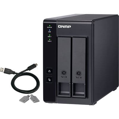 QNAP QNAP TR-002, 2-BAY 3.5" SATA HDD USB 3.0 TYPE-C HARDWARE RAID EXTERNAL ENCLOSURE, TWR, 2YR TR-002