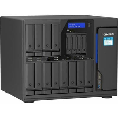 QNAP QNAP 12+4 BAY NAS (NO DISK) ATOM 8-CORE 2.8GHz, 8GB,2.5GbE(2), M.2(2), 3YR WTY TS-1655-8G
