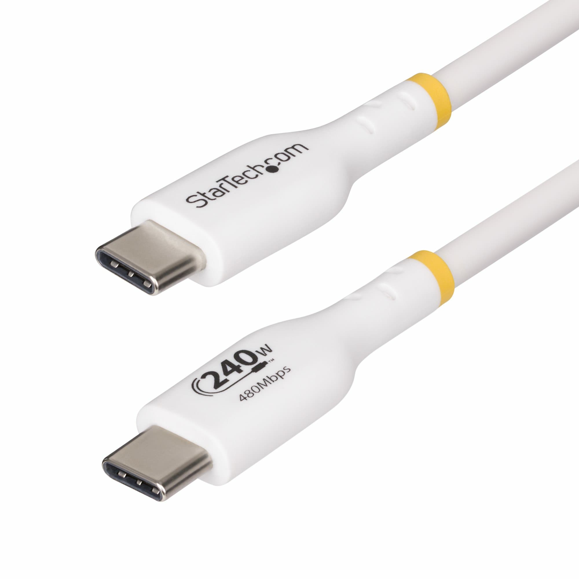 STARTECH STARTECH.COM 2M USB C CHARGING CABLE, USB-IF CERTIFIED USB-C CABLE, 240W, LTW USB2EPR2MW