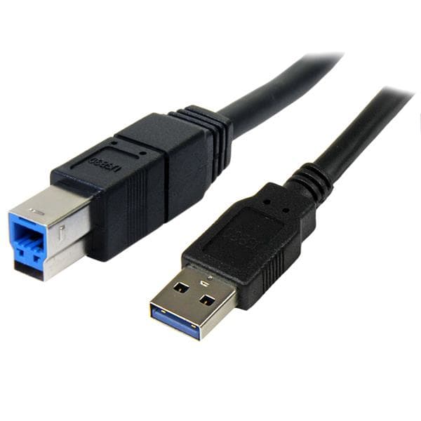 STARTECH STARTECH.COM 3M USB 3.0 A TO B CABLE - USB 3.0 CORD M/M - BLACK, LTW USB3SAB3MBK