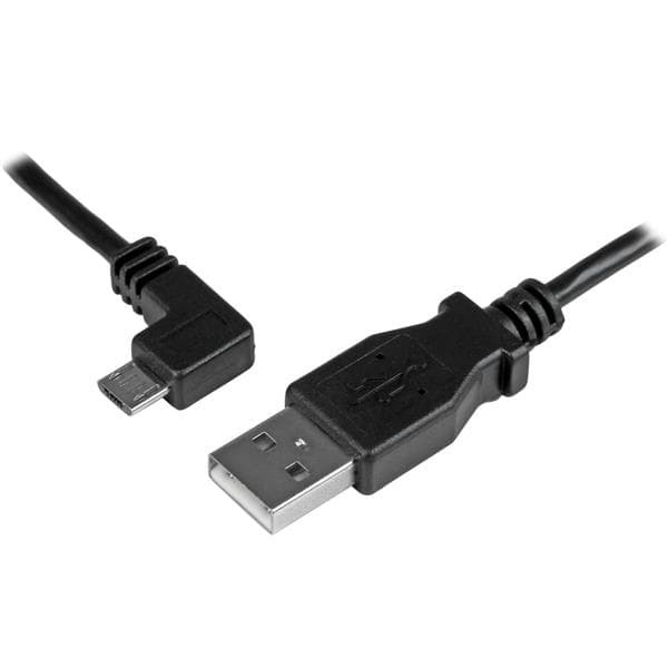 STARTECH STARTECH.COM 6FT USB A TO LEFT ANGLE MICRO-USB CHARGE SYNC CABLE M/M 24AWG LTW USBAUB2MLA