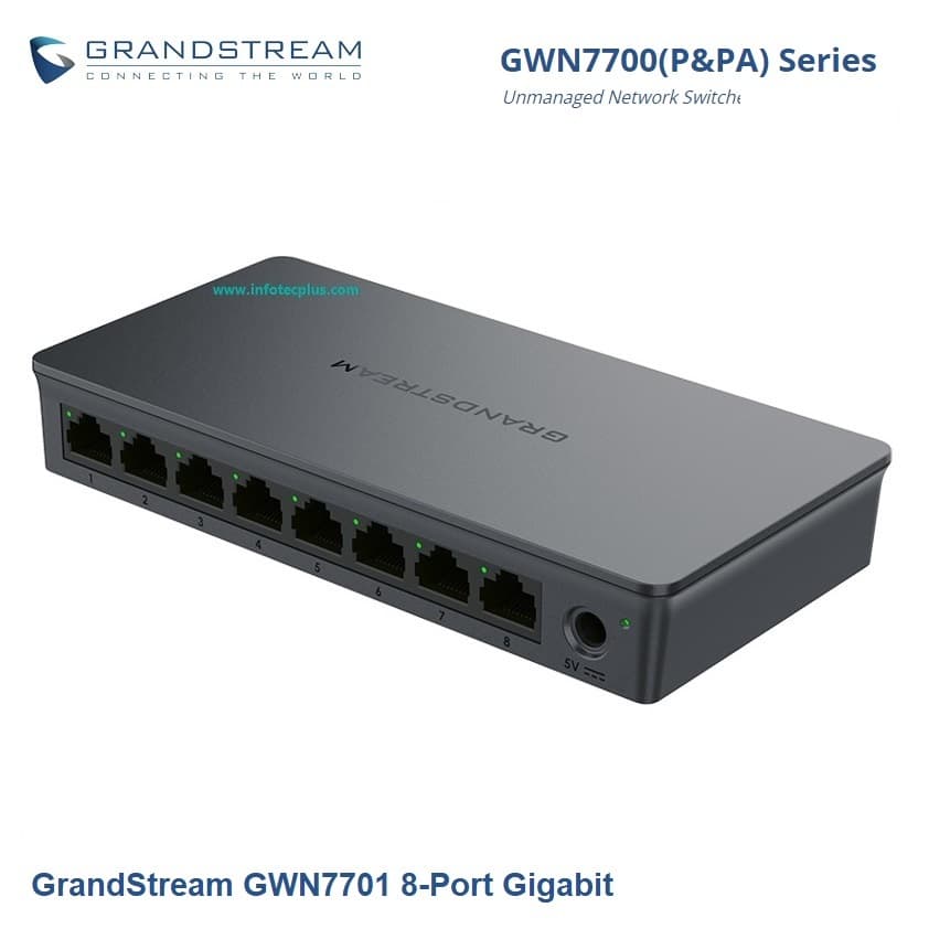 Grandstream Networks Grandstream GWN7701 8 Port Gigabit Unmanaged Ethernet Switch GWN7701
