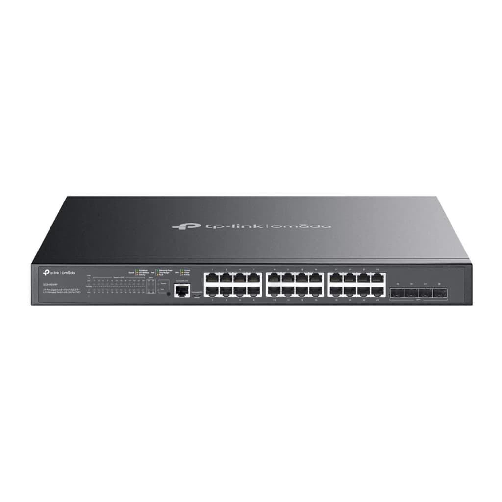 Omada Omada SG3428XMP 24-Port Gigabit and 4-Port 10GE SFP+ L2+ Managed Switch with 24-Port PoE+ SG3428XMP