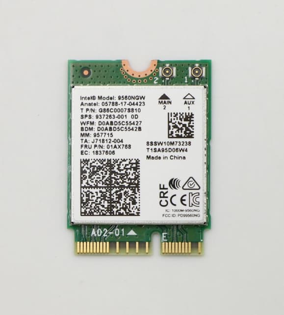 Lenovo FRU Intel Jefferson Peak 2 9560 2*2ac+BT5.0 PCIE Non-Vpro M.2 Module (CNVi).