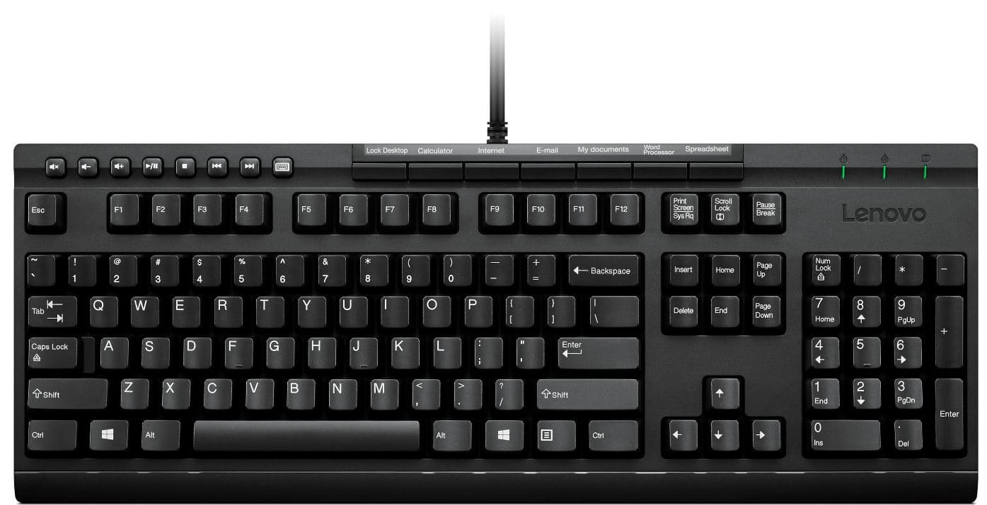 Lenovo Enhanced Performance USB Keyboard Gen II-US Euro