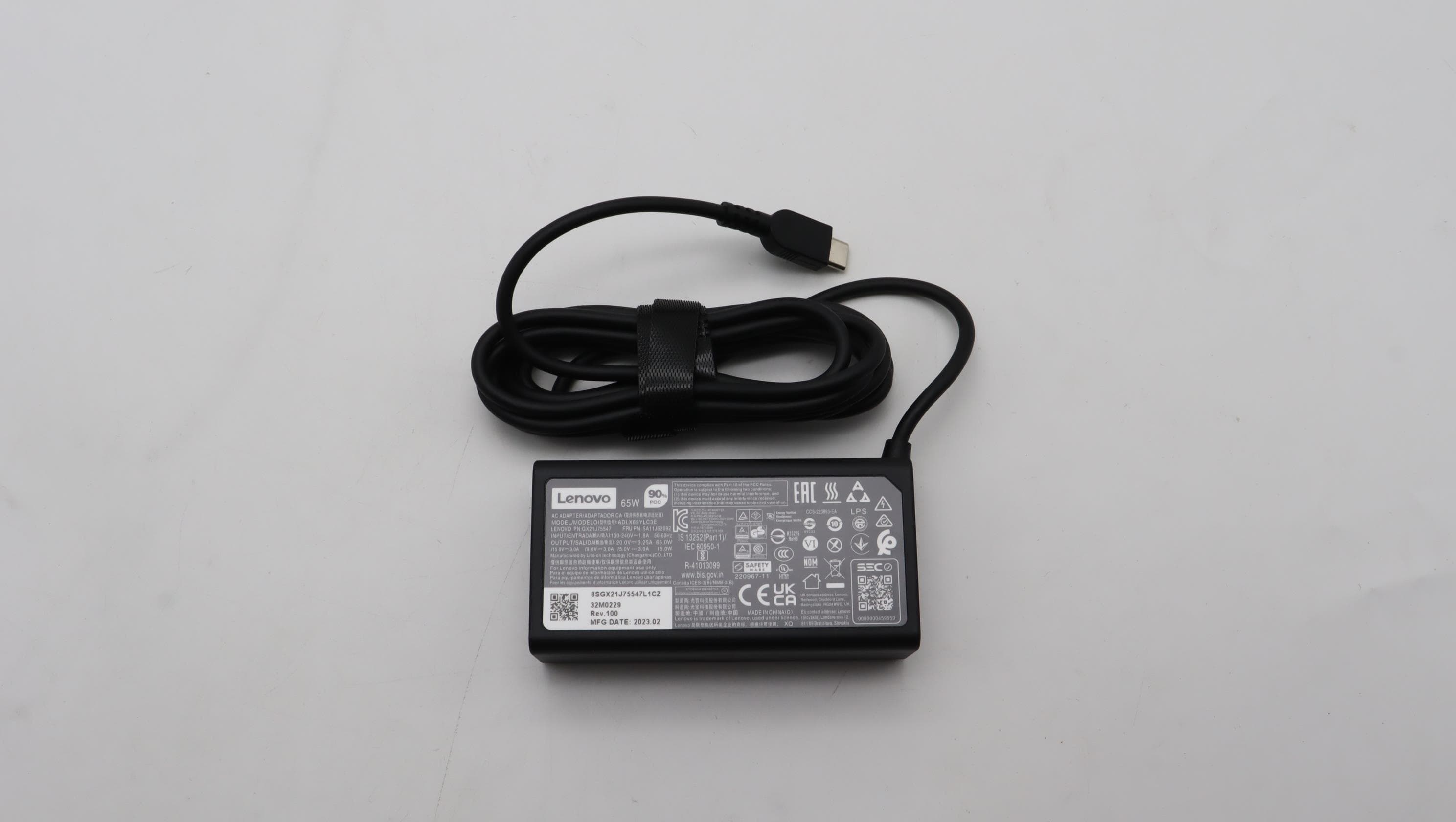Lenovo AC_ADAPTER PD,65W,20/15/9/5V,3P,WW,LTN