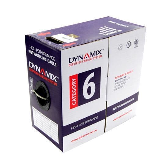 Dynamix DYNAMIX 305M Cat6 Yellow UTP STRANDED Cable Roll 250MHz, C-C6-ST-R-YELL