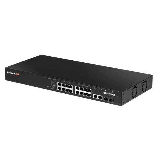 Edimax EDIMAX Industrial Surveillance VLAN 18-Port Gigabit PoE+ Web Smart IGS-5218PLC
