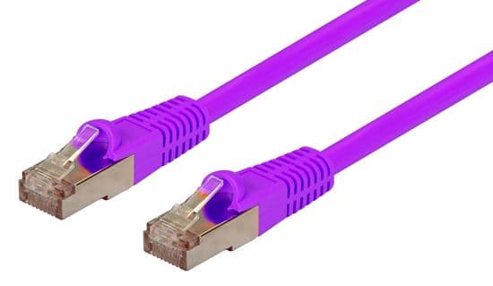 Dynamix DYNAMIX 5m Cat6A S/FTP Purple Shielded 10G Patch Lead. PLP-AUGS-5