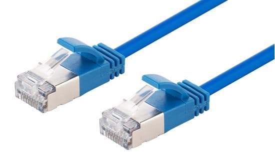 Dynamix DYNAMIX 3m Cat6A S/FTP Blue Ultra-Slim Shielded 10G Patch Lead PLSSE-C6A-3