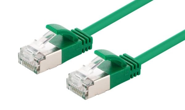 Dynamix 1.5m Cat6A S/FTP Green 10G LSZH Patch Lead 34AWG 802.3af Shielded Plug. PLSSG-C6A-1-5