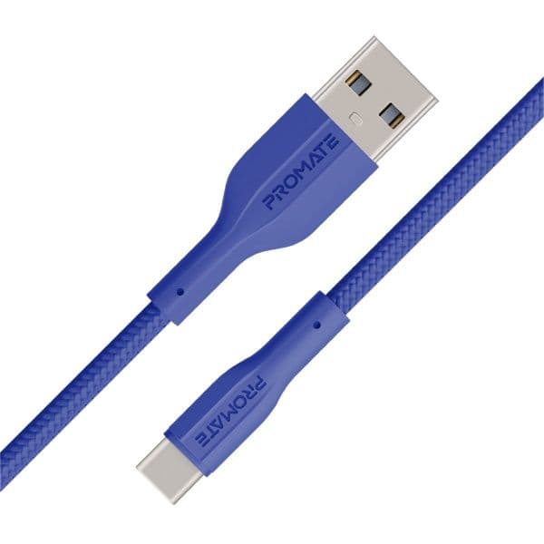 PROMATE 1M USB-A To USB-C Super Flexible Cable. Supports 2A Charging & 480Mbps Data XCORD-AC-BL