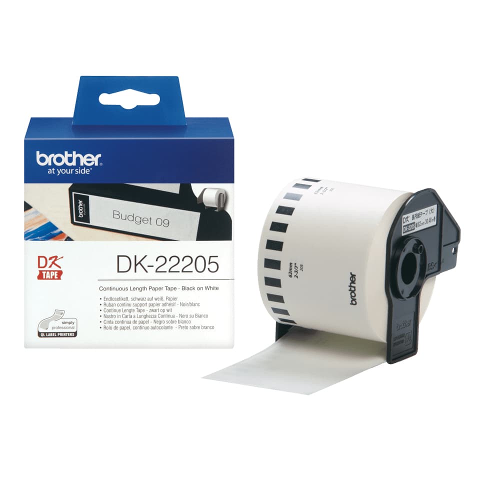 Brother Brother DK22205 White Roll BDK22205