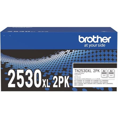 Brother Brother TN2530XL Blk Toner 2Pk BN2530XL2PK