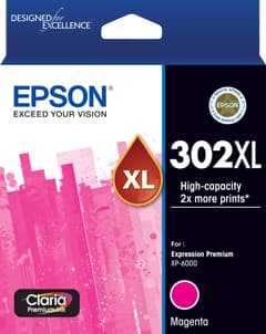 Epson Epson 302 HY Magenta Ink Cart E302MXL