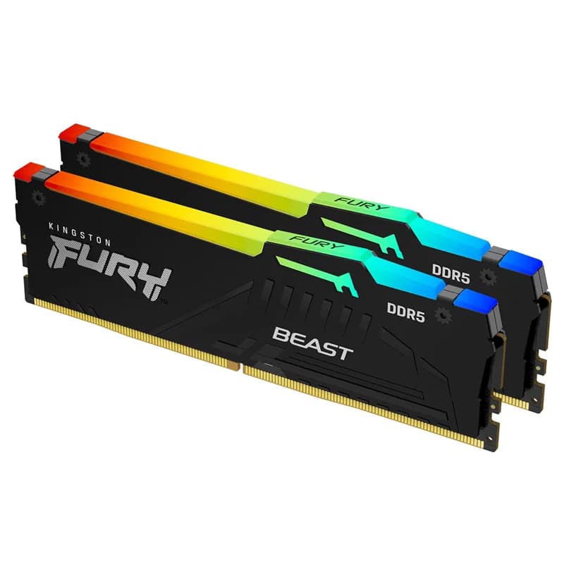 Kingston Kingston Fury Beast RGB 32GB (16GBX2) DDR5-6000 CL30 Dimm KF560C30BBEAK2-32
