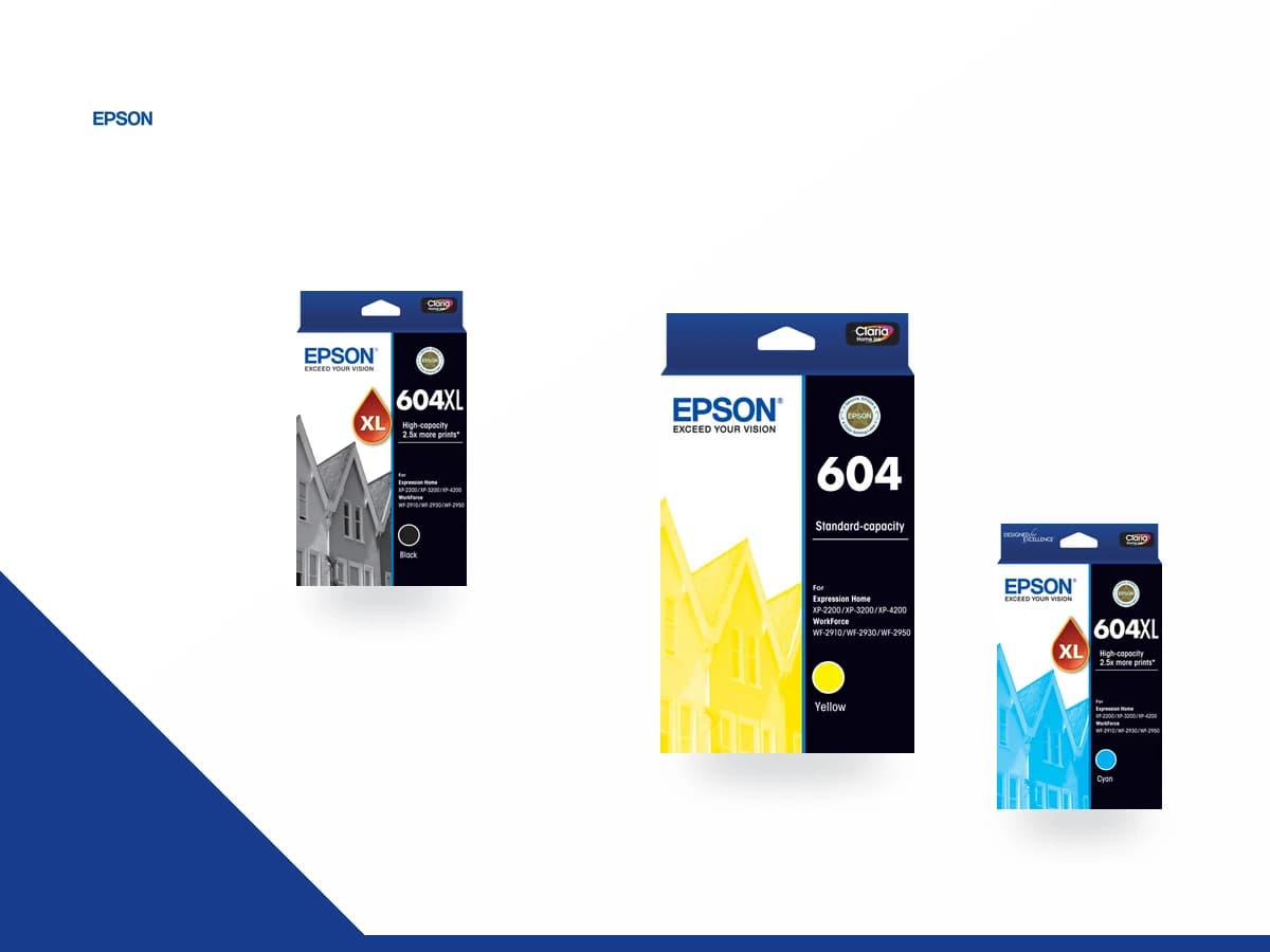 Genuine Epson 604 series ink cartridges