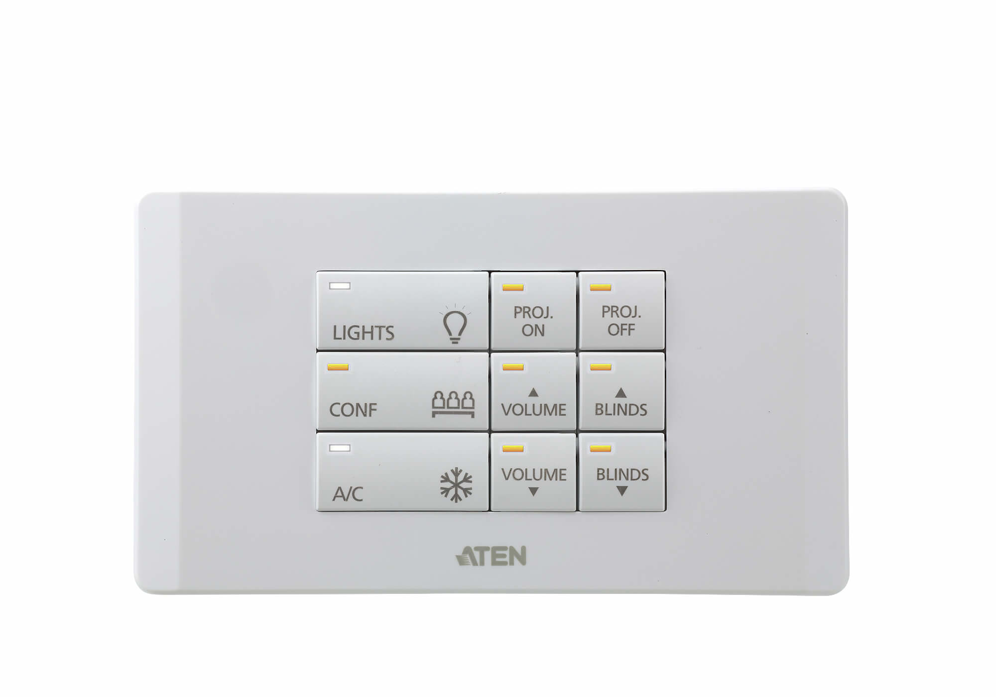 ATEN 12 BUTTON KEYBOARD WITH 2 GANG EU WALL PLATE — ATEN