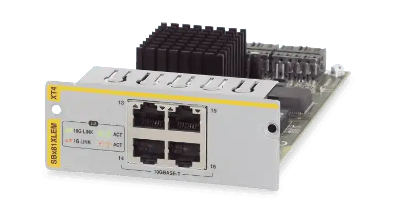 4 X 10G RJ-45 EXPANSION MODULE FOR SBX81 — Allied Telesis